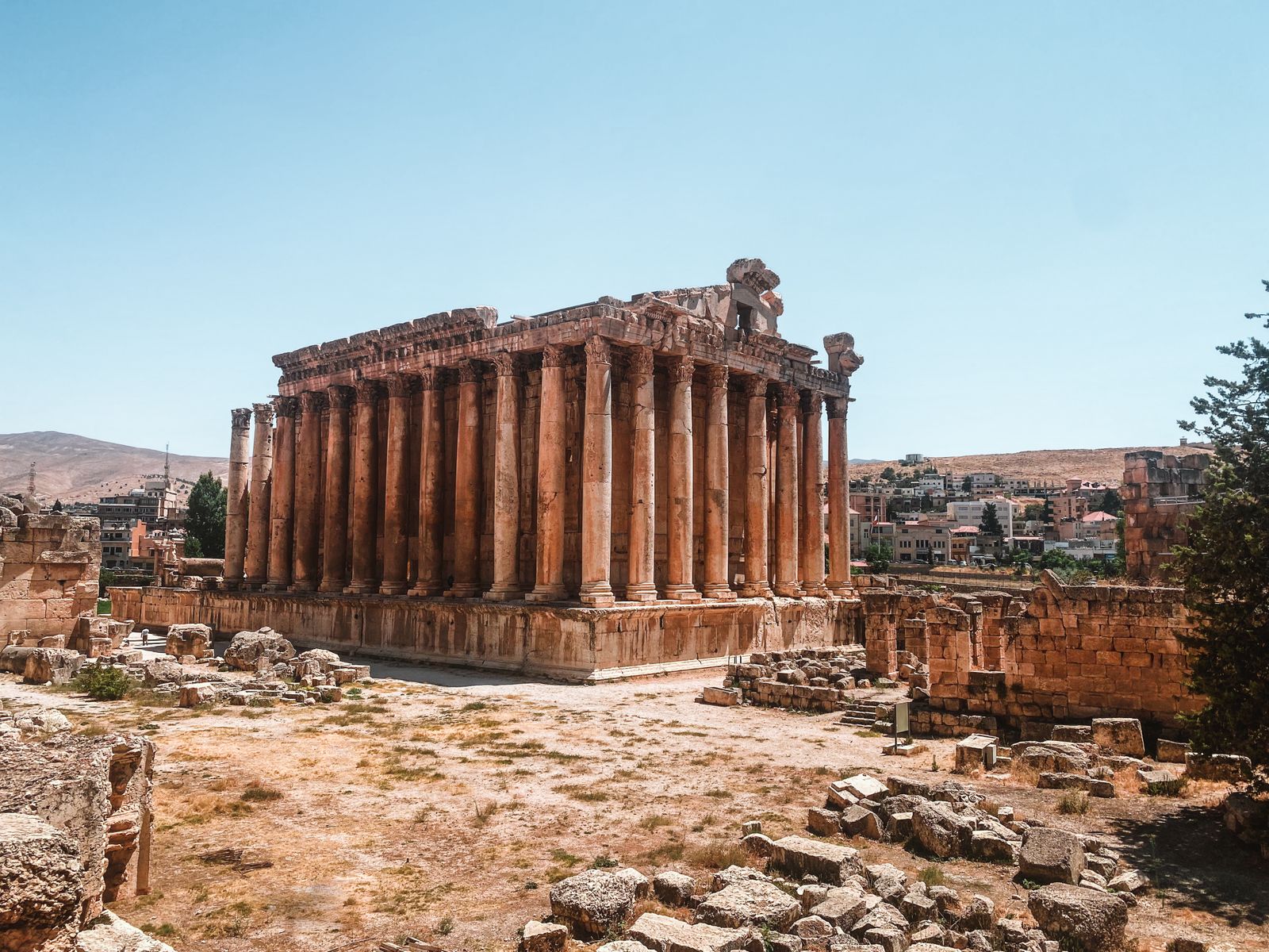 The Baalbek temple ruins in the Bekaa Valley